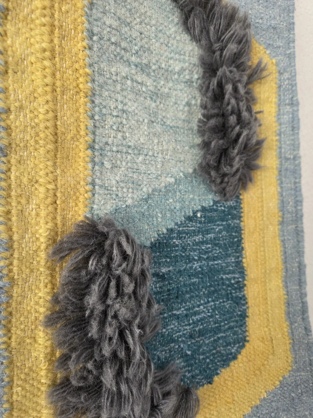West Elm Wool Wall Tapestry Hanging w/ Brass Hanger